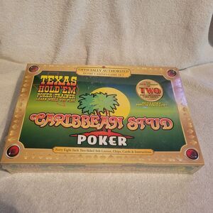 Poker Official Caribbean Stud & Texas Hold'em Poker Trainer Casino Games Sealed
